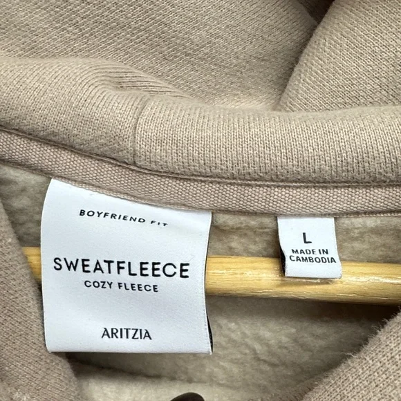 NWOT Aritzia Hoodie Boyfriend Sweatshirt Mauve L - Picture 3 of 10